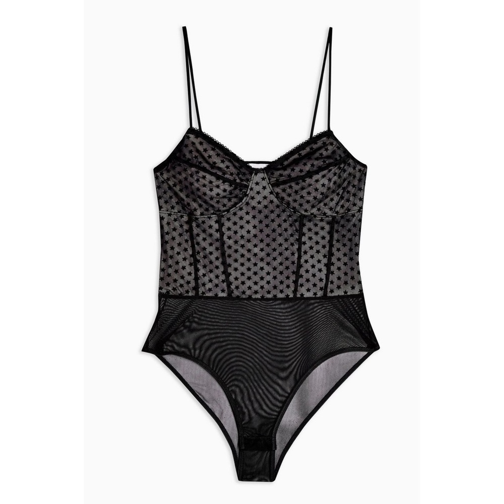 TOPSHOP MESH STAR BODYSUIT (NWT)